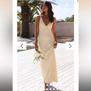 Ziah Maxi Dress - Yellow Billy J butter yellow wedding bridesmaid dress 10